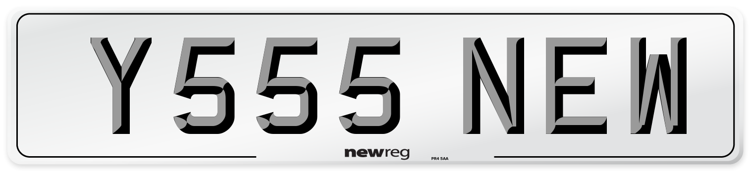 Y555 NEW Number Plate from New Reg